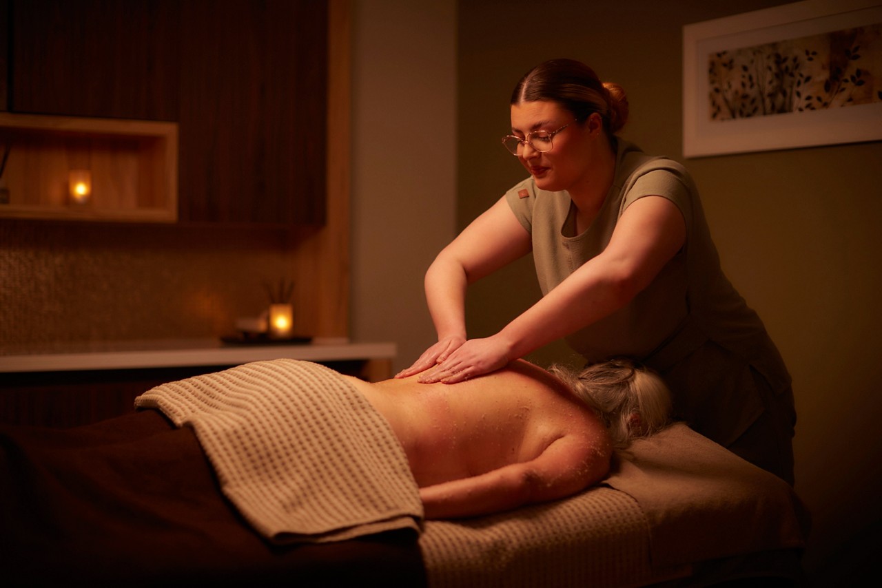 therapist performing treatment